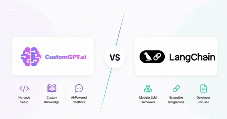 CustomGPT vs LangChain comparison page