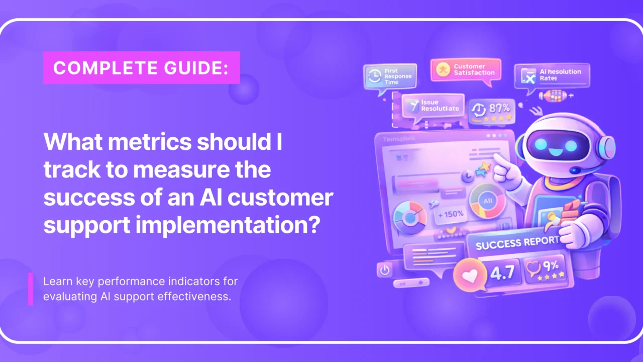 AI support metrics dashboard illustration