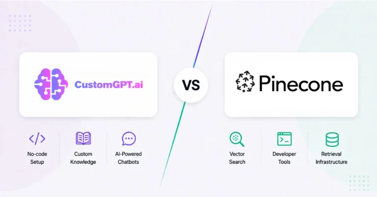 CustomGPT vs Pinecone Assistant comparison page