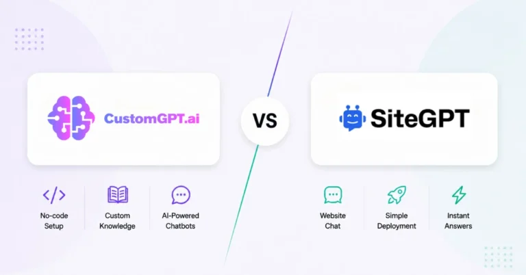 CustomGPT vs SiteGPT comparison page