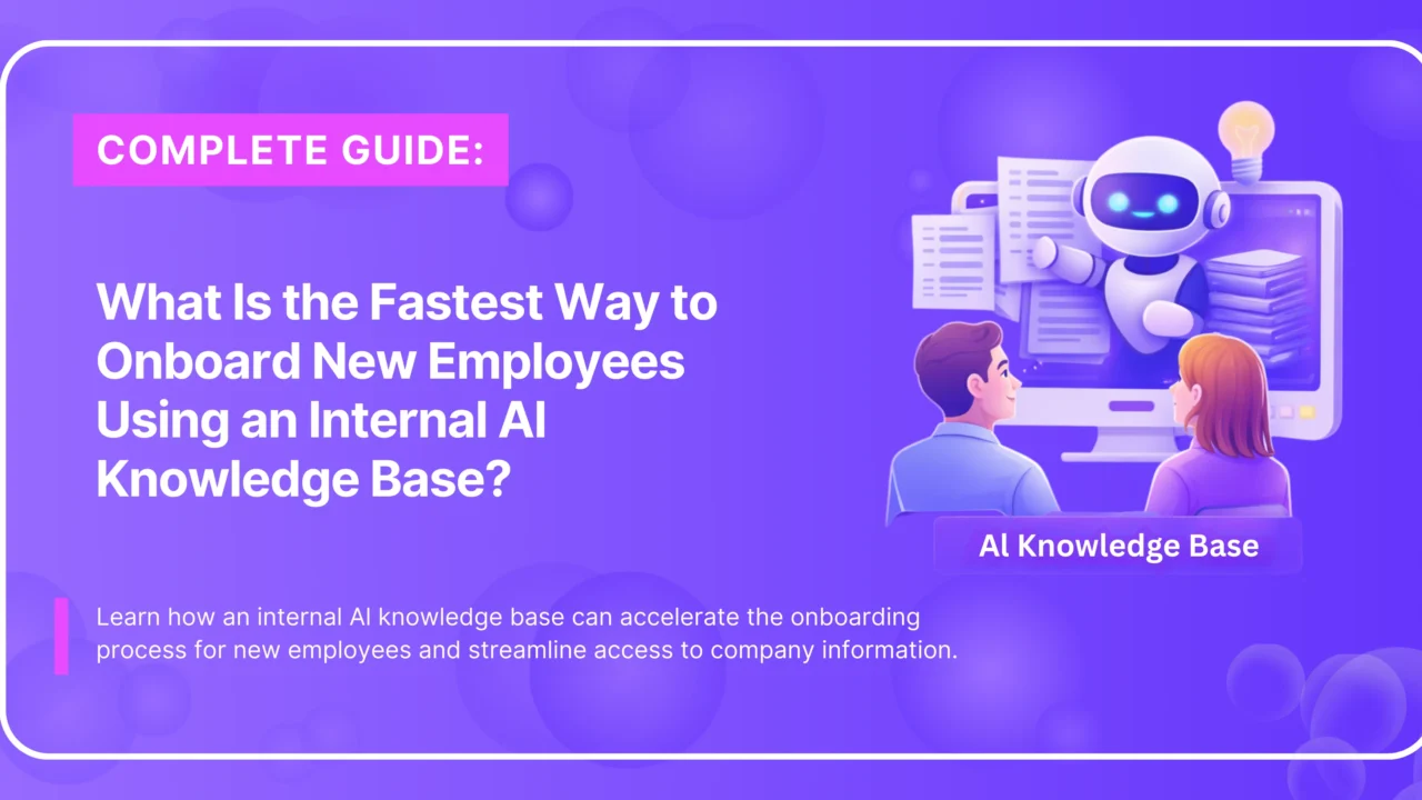 Onboarding with internal AI knowledge base
