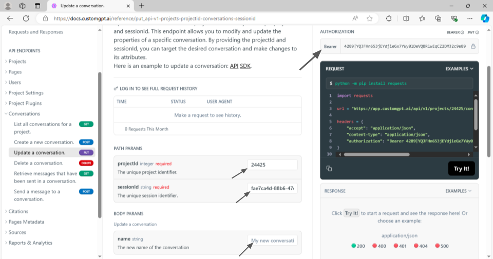 customgpt api for conversations rehosted 4