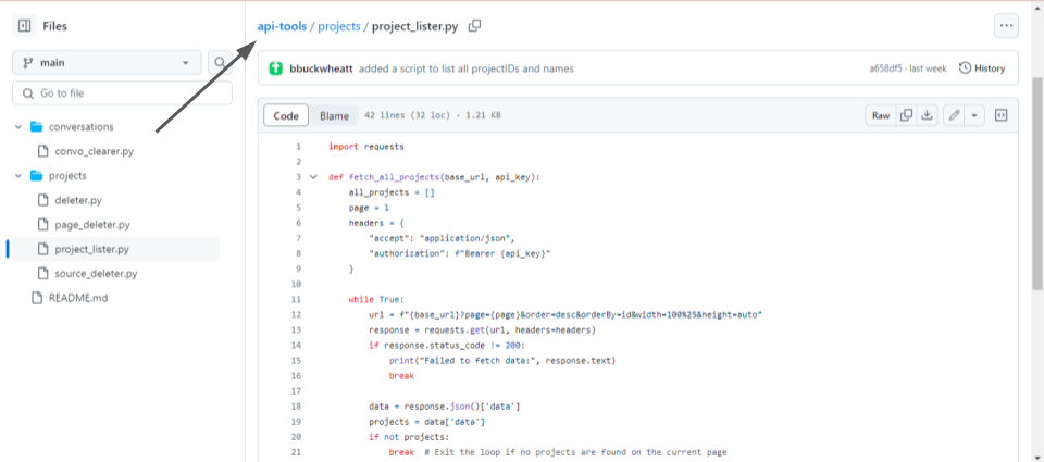 customgpt api managing projects rehosted 3