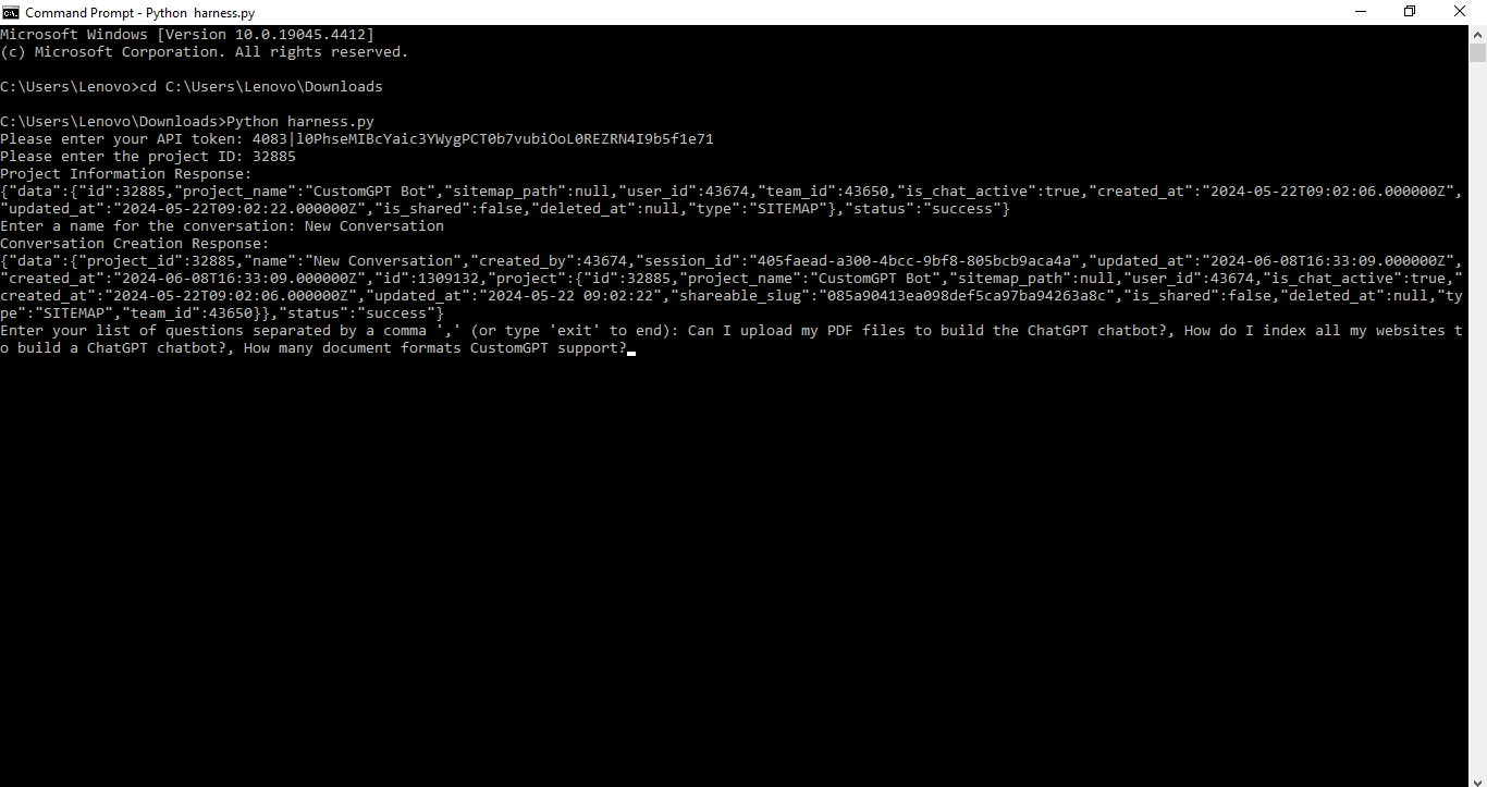customgpt api test harness for answer accuracy rehosted 12