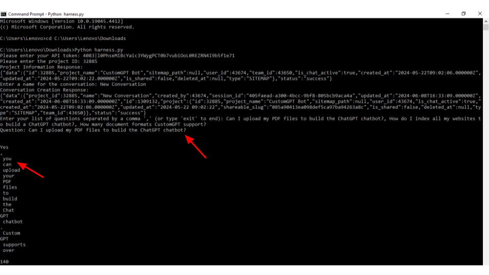 customgpt api test harness for answer accuracy rehosted 13