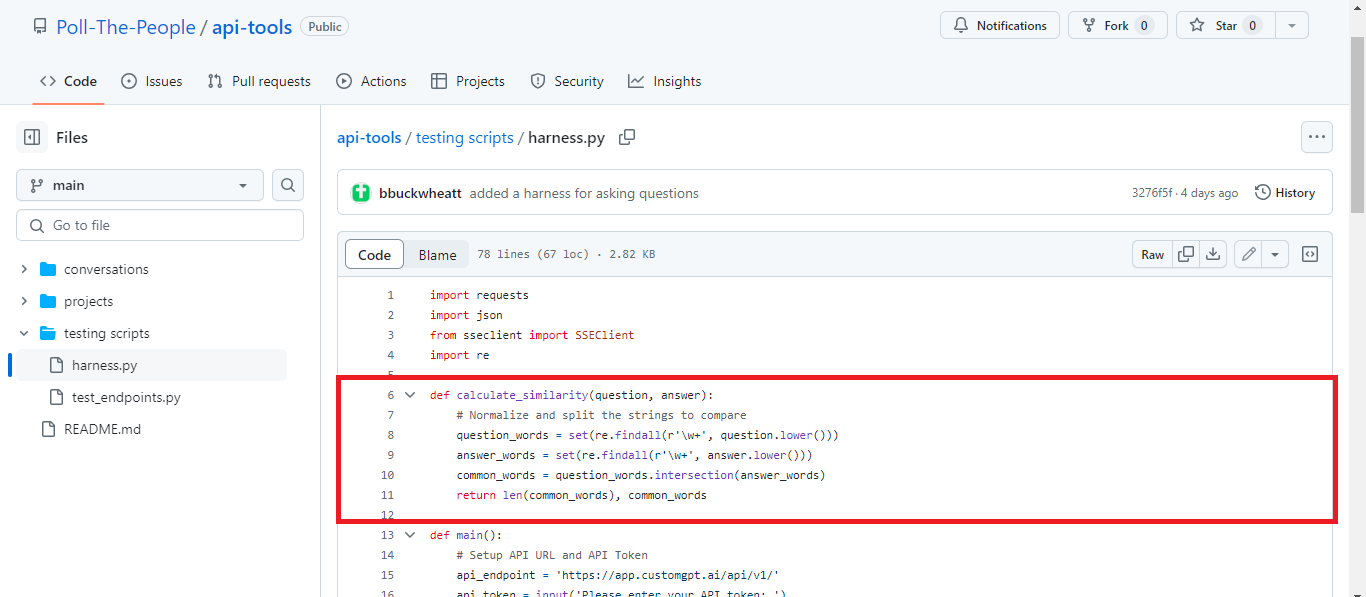 customgpt api test harness for answer accuracy rehosted 2