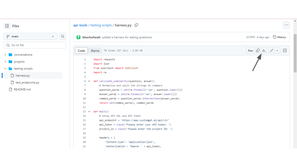 customgpt api test harness for answer accuracy rehosted 8