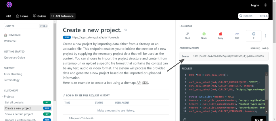 customgpt api with c rehosted 4