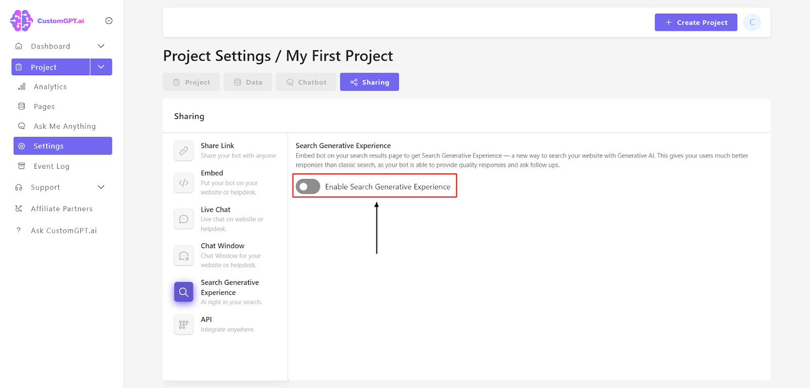 customgpt search generative experience rehosted 5