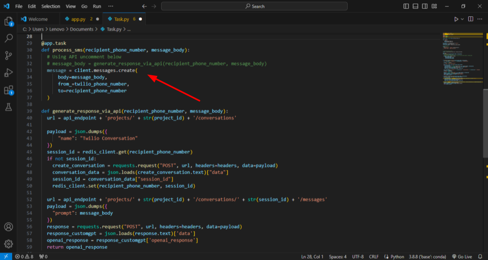 customgpt twilio building sms bot rehosted 5
