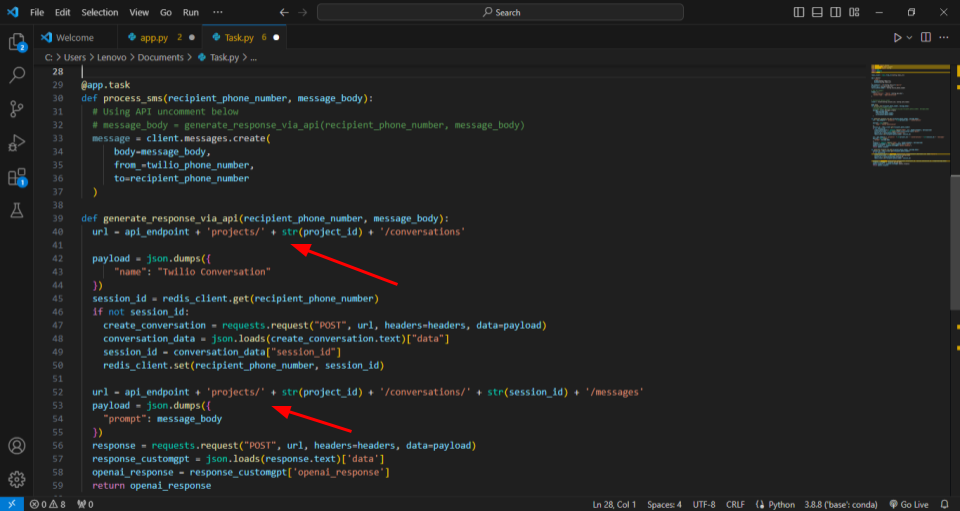 customgpt twilio building sms bot rehosted 6