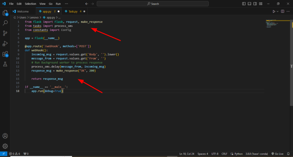 customgpt twilio building sms bot rehosted 7