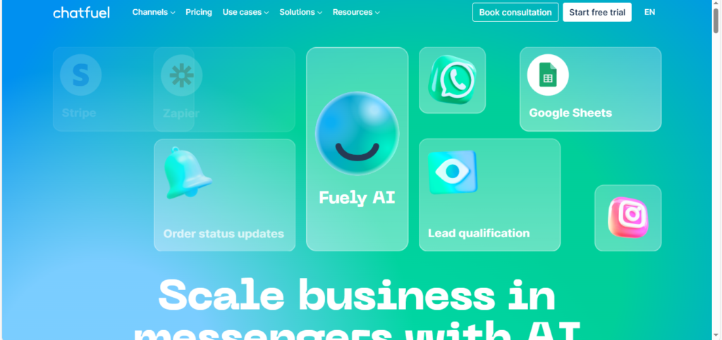 Interface Chatfuel CustomGPT.ai Vs. Chatfuel: A Comprehensive Comparison
