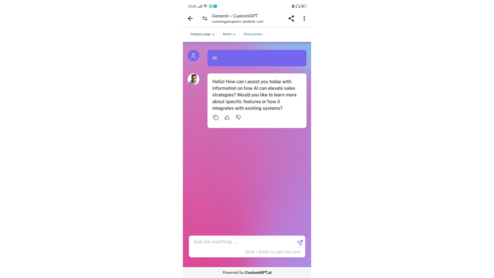 mobile display chatbot visibility and readability rehosted 2