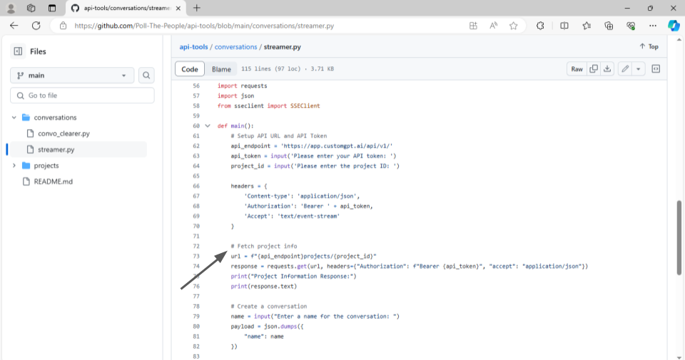 streaming chatbot text example rehosted 4