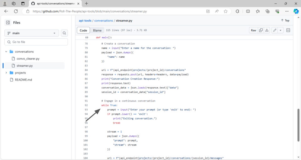 streaming chatbot text example rehosted 6