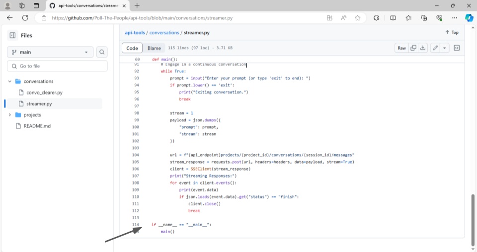 streaming chatbot text example rehosted 7