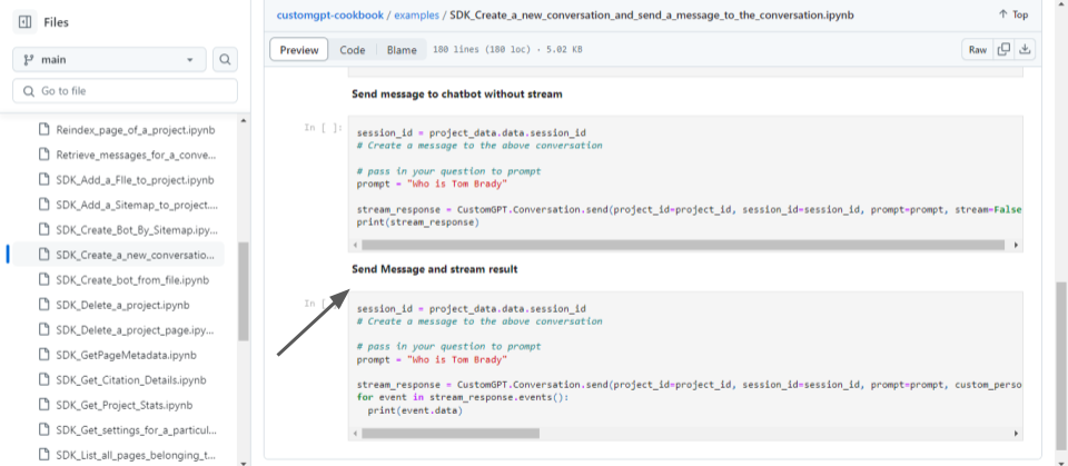 streaming text using api and sdk rehosted 12