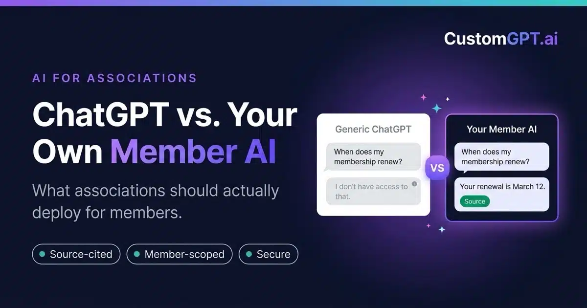 Generic AI can't cite your content or know your member. See why a member-trained, citation-grounded assistant is where associations keep their authority.
