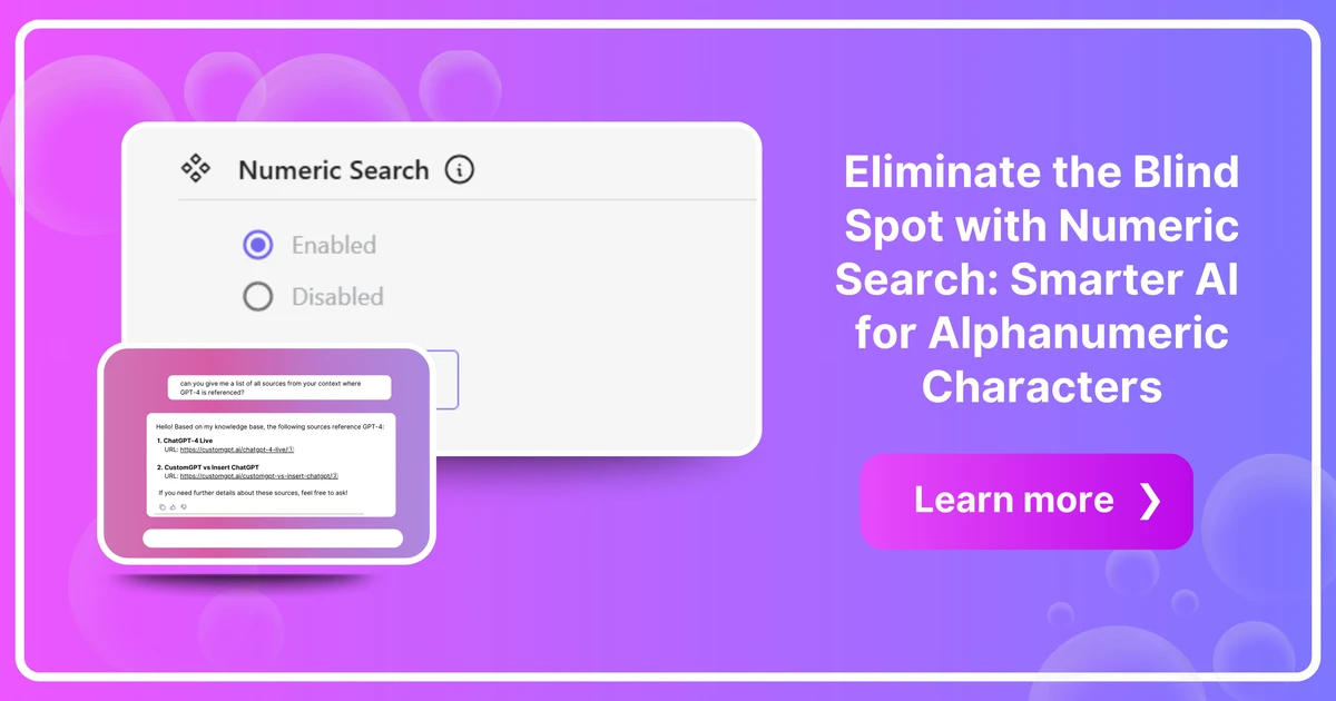 Eliminate the Blind Spot with Numeric Search: Smarter AI for Alphanumeric Characters
