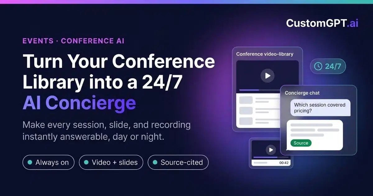 AI search conference session recordings