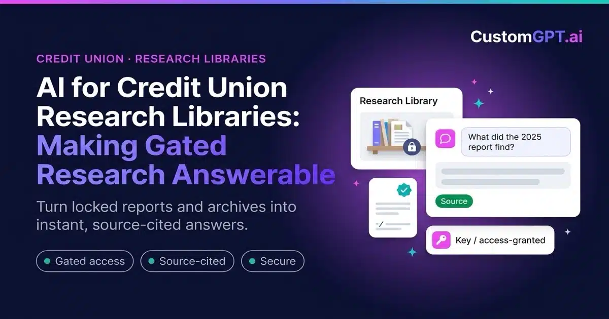 AI for credit union research library