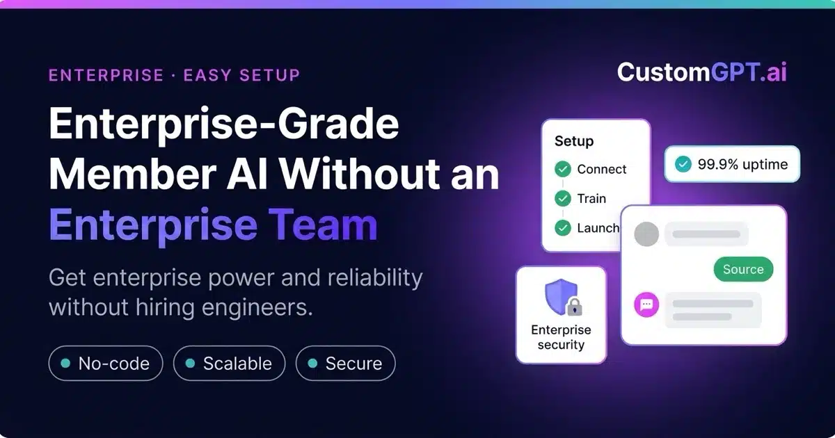 Association Member AI SSO SOC 2 Security | CustomGPT.ai