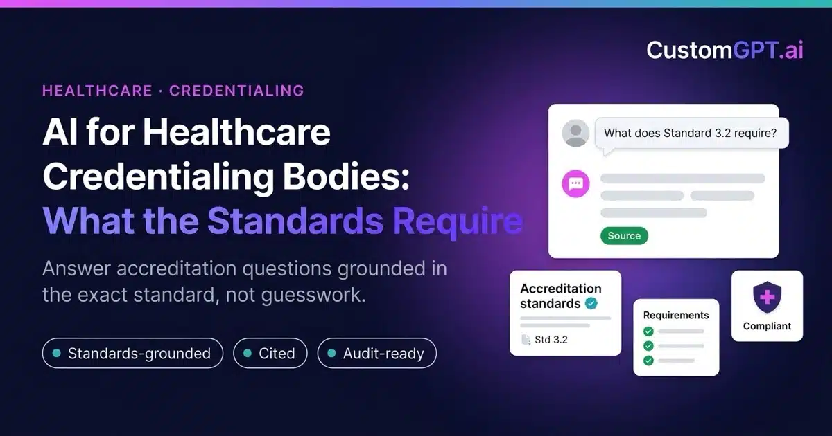 AI for healthcare credentialing body member services