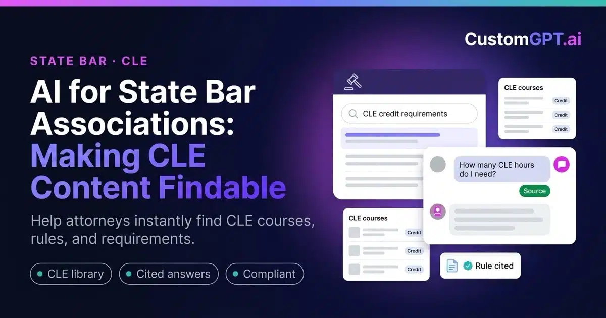 AI for state bar association continuing legal education