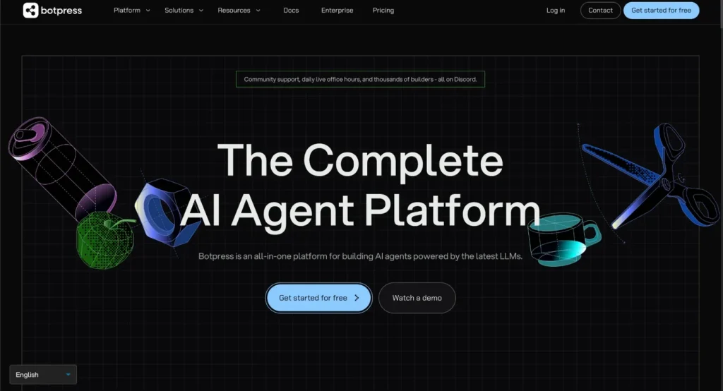 The Botpress website.