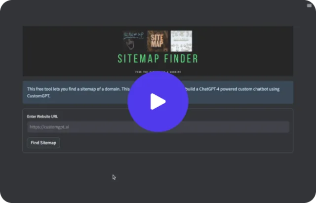 Video thumbnail for the Sitemap Finder tool.