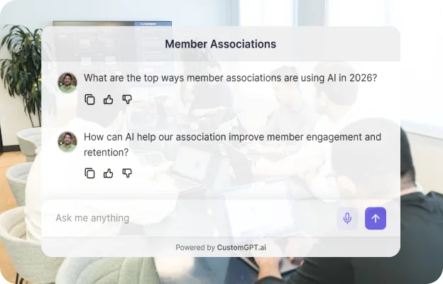 A member association asking how AI can improve member engagement and retention.