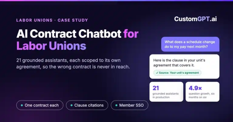 web ai contract chatbot labor unions banner