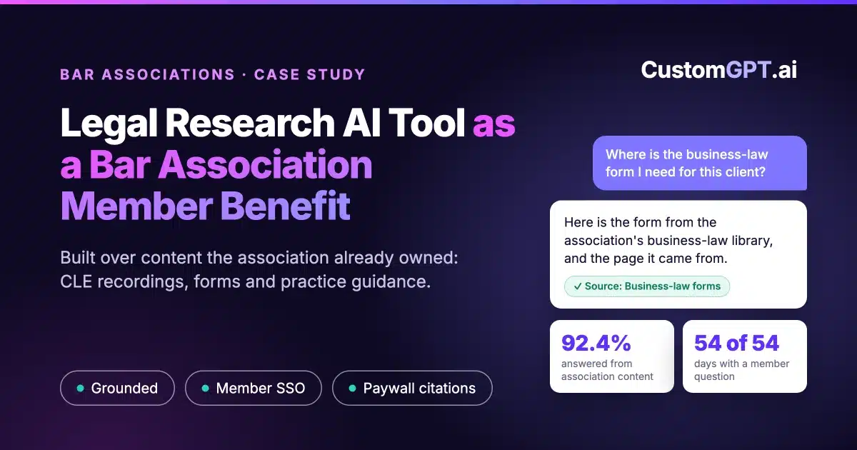 Comprehensive Legal Research AI Tool as a Bar Association Member Benefit